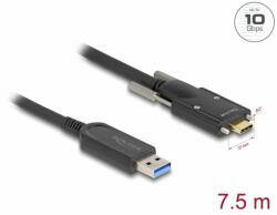 Delock Cablu activ optic USB 3.2 Gen1-A la USB type C cu suruburi T-T 7.5m, Delock 83201 (83201)