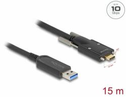 Delock Cablu activ optic USB 3.2 Gen1-A la USB type C cu suruburi T-T 15m, Delock 83208 (83208)