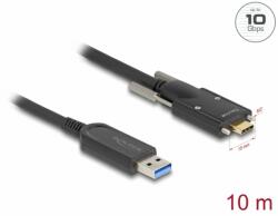 Delock Cablu activ optic USB 3.2 Gen1-A la USB type C cu suruburi T-T 10m, Delock 83206 (83206)