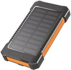 LogiLink Napelemes akkumulátor 6000 mAh, vaku, 2x USB-A, 1x USB-C, fekete-narancs (PA0321)