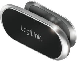 LogiLink Mágneses okostelefon tartó, 360 -ban forgatható, 800 g-ig, alumínium, fekete/ezüst (AA0163)