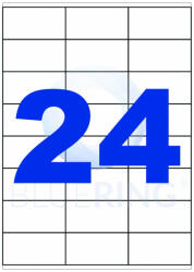 Bluering Etikett címke, 70x36mm, 100 lap, 24 címke/lap Bluering® (BRET127) - cartridge