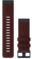 Garmin QuickFit óraszíj, 26 mm - piros nylon, fekete csat (Fenix 6X) (010-12864-06)
