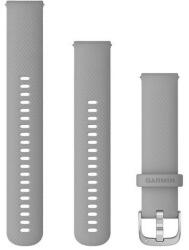 Garmin Quick Release óraszíj, 20 mm - púder szürke szilikon, ezüst csat (Vívomove 3) (010-12924-00)