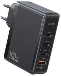 USAMS Incarcator pentru Priza 3xType-C, USB, 100W, Usams US-CC163 T50 (CC163TC01), Black