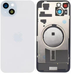 Apple iPhone 15 Plus - Hátsó üveg + Kamera lencse + Fémlemez + Magsafe mágnes (Blue), Blue