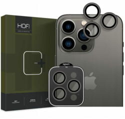 HOFI Camring üvegfólia kamerára iPhone 15 Pro / 15 Pro Max, fekete - mall