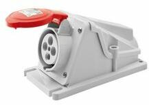 Gewiss Ipari dugalj ráépíthető 3P+E 16A 400V(50+60Hz) piros IP44 műanyag 6h-pozíció IEC309HP GEWISS - GW62481 (GW62481)