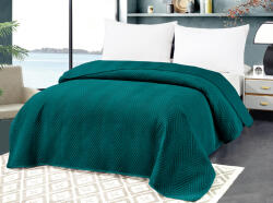  Cuvertura de pat din catifea turcoaz cu model ARROW VELVET Dimensiune: 200 x 220 cm