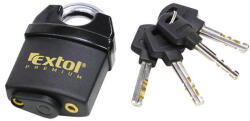 EXTOL biztonsági lakat, levágás elleni védelemmel, festett, vízálló, 4db kulcs; 60mm (8857760) - mátrix
