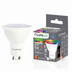 Lumiled GU10 LED izzó 5W 450lm RGB CCT szabályozható Smart TUYA WiFi SMART SAYO LUMILED (LUMTUY0040)