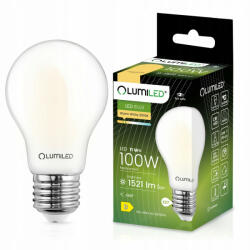 Lumileds E27 A60 LED izzó 11W = 100W 1521lm 3000K meleg 360°-os filament tejszerű LUMILED (LUMLEDJ0218)