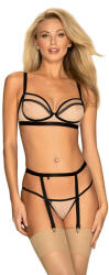 Obsessive Nudelia háromrészes szett (bézs-fekete) - lunaluna