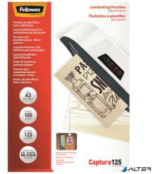 Fellowes Meleglamináló fólia, 125 mikron, A3, fényes, öntapadó, 100 db, FELLOWES (5329001) - alter