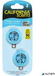 California Scents Autóillatosító, mini diffúzer, 2*3 ml, CALIFORNIA SCENTS "Fresh Linen (UCSM13) - alter