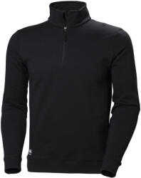 Helly Hansen MANCHESTER FÉLCIPZÁRAS PULÓVER, fekete, XL (79210_991-XL)