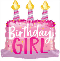  Fólia lufi - Születésnapi torta - Birthday GIRL