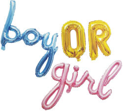 Fólia lufi szett - Boy OR Girl felírat