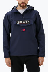 Norway Jacheta barbati cu fermoar in zona gatului si imprimeu cu logo bleumarin inchis (FI-139138_BLNAVY_2XL)