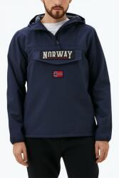 Norway Jacheta barbati cu fermoar in zona gatului si imprimeu cu logo bleumarin inchis (FI-139138_BLNAVY_L)