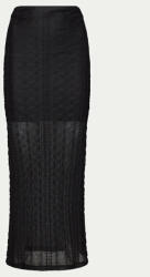 Gina Tricot Midi szoknya 21596 Fekete Regular Fit (21596)
