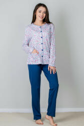 muzzy Nagyméretű hosszúnadrágos gombos női pizsama (NPI2660_3XL)