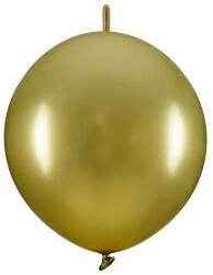 Partydeco Latex lufi, Linking, 33cm-es, 20db, Arany (LUFI473340)