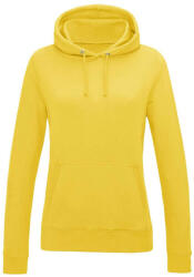 Just Hoods Női kapucnis pulóver bolyhozott belsővel AWJH001F, Sun Yellow-2XL (awjh001fsye-2xl)