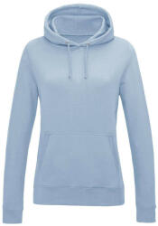 Just Hoods Női kapucnis pulóver bolyhozott belsővel AWJH001F, Sky Blue-S (awjh001fsb-s)