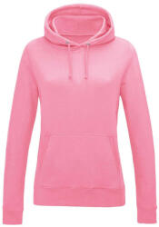 Just Hoods Női kapucnis pulóver bolyhozott belsővel AWJH001F, Candyfloss Pink-S (awjh001fcfp-s)