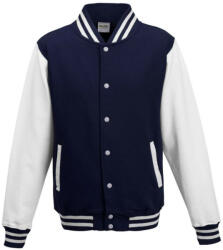 Just Hoods patentos vastag férfi pulóver AWJH043, Oxford Navy/White-L (awjh043oxn-wh-l)