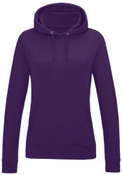 Just Hoods Női kapucnis pulóver bolyhozott belsővel AWJH001F, Purple-S (awjh001fpu-s)