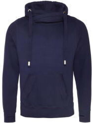 Just Hoods Uniszex keresztbe vart nyakú, vastag kapucnis pulóver AWJH021, Oxford Navy-L (awjh021oxn-l)