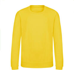 Just Hoods Környakas gyerek pulóver bolyhozott belsővel AWJH030J, Sun Yellow-3/4 (awjh030jsye-3-4)