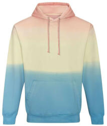 Just Hoods Uniszex batikolt kapucnis pulóver AWJH022, Pastel Sunset Dip-L (awjh022psd-l)
