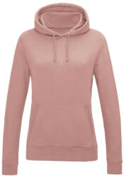 Just Hoods Női kapucnis pulóver bolyhozott belsővel AWJH001F, Dusty Pink-M (awjh001fdup-m)