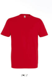 SOL'S Férfi IMPERIAL környakas rövid ujjú pamut póló, SOL'S SO11500, Red-XL (so11500re-xl)