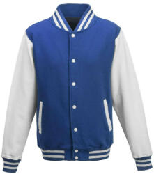 Just Hoods patentos vastag férfi pulóver AWJH043, Royal Blue/Arctic White-XL (awjh043ro-awh-xl)