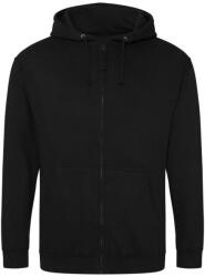 Just Hoods cipzáros kapucnis férfi pulóver AWJH050, Deep Black-M (awjh050dbl-m)