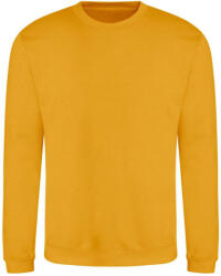Just Hoods Uniszex hagyományos szabású kereknyakú pulóver AWJH030, Mustard-L (awjh030mst-l)