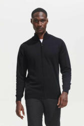 SOL'S GORDON cipzáras férfi kötött kardigán, SOL'S SO00548, Black-XL (so00548bl-xl)