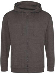 Just Hoods cipzáros kapucnis férfi pulóver AWJH050, Charcoal-L (awjh050ch-l)