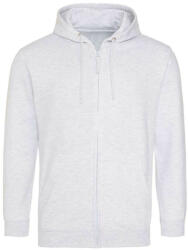Just Hoods cipzáros kapucnis férfi pulóver AWJH050, Ash-XL (awjh050as-xl)