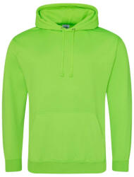 Just Hoods élénk színű unisex kapucnis pulóver AWJH004, Electric Green-L (awjh004eg-l)