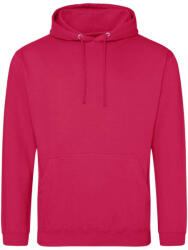 Just Hoods Uniszex laza szabású kapucnis pulóver AWJH001, Lipstick Pink-M (awjh001lp-m)