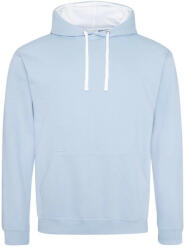 Just Hoods Uniszex kapucnis pulóver kontrasztos színű kapucni béléssel AWJH003, Sky Blue/Arctic White-M (awjh003sb-awh-m)