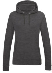 Just Hoods Női kapucnis pulóver bolyhozott belsővel AWJH001F, Charcoal-2XL (awjh001fch-2xl)