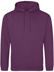 Just Hoods Uniszex laza szabású kapucnis pulóver AWJH001, Plum-3XL (awjh001pl-3xl)