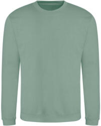 Just Hoods Uniszex hagyományos szabású kereknyakú pulóver AWJH030, Dusty Green-S (awjh030dugn-s)
