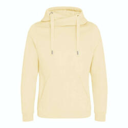 Just Hoods Uniszex keresztbe vart nyakú, vastag kapucnis pulóver AWJH021, Vanilla Milkshake-L (awjh021vmk-l)